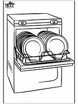 Dishwasher Lavavajillas Vaisselle Lave Coloring Lavastoviglie Dibujos Vaatwasmachine Bulasik Makinesi Boyama Sketch Coloriages Disegni Indir Temi Overige sketch template