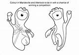Olympic Wenlock Mandeville Olympics Mascots Mascot Coloring Worksheets Colouring London Greek Pages P1 Competition Cool Worksheeto Crafts sketch template