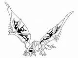 Lineart Rathalos sketch template