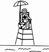 Lifeguard Coloring Pages Life Guard Do2learn Painting sketch template
