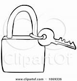 Padlock Clipart Outlined Key Illustration Royalty Dennis Cox Vector Collc0006 Background sketch template