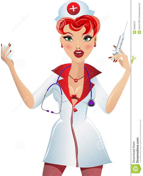 The Nurse With A Syringe Stock Vector Illustration Of Gamma 36393572