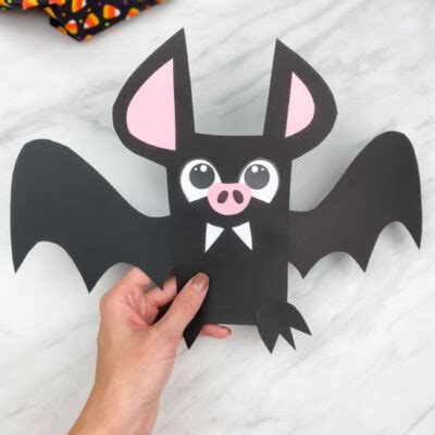 easy preschool bat craft  halloween  template