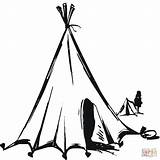 Tent Coloring Teepee Drawing Pages Tipi Nomads Clipart Nomadic Printable Color Houses Getdrawings Native Printables American Camping Getcoloringpages Clipground Sleeps sketch template