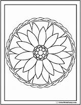 Flower Coloring Pages Shape Pattern Fibonacci Shapes Color Printable Print Getcolorings Adults Squares Circles Colorwithfuzzy sketch template