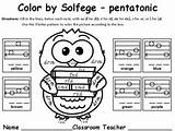 Solfege Mi Coloring Pages Color Teacherspayteachers Pentatonic Practice Fall Re La So Do Colouring sketch template
