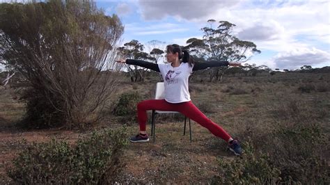 chair yoga warrior  youtube