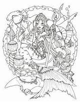 Coloring Pages Mermaid Adults Deviantart Adult Colouring Para Colorir Fairy Print Pregnant Lloyd Wright Frank Mandala Desenhos Mandalas Book Getcolorings sketch template