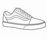 Coloring Pages Drawing Shoe Sneaker Easy Sketch Vans Sketches Shoes Sneakers Outline Drawings Van Choose Board sketch template