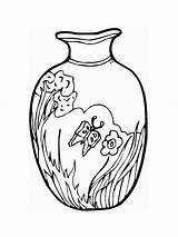 Vase Coloring Pages Color Recommended sketch template
