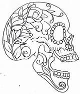 Skull Sugarskull Skulls Skeleton Calaveras Mandala Mandalas Mexicano Toten Camisas Gráfico Bordar Pintadas sketch template