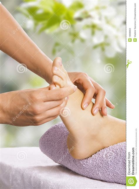 Foot Massage In The Spa Salon Stock Image Image Of