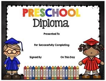 diplomas preschool pre  kindergarten  keeping  kinders busy