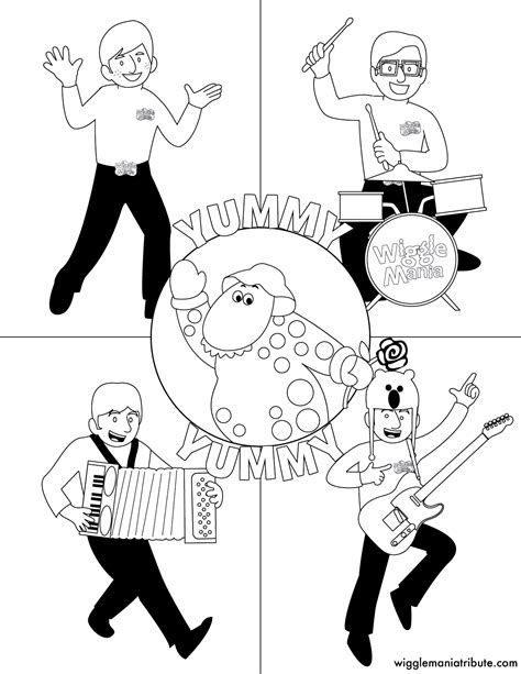 wiggles  coloring page  kids   printable coloring