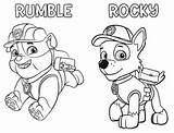 Coloring Rumble Paw Patrol Book Activity Pages Rocky Ellierosepartydesigns Navigation Post sketch template