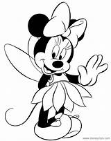 Minnie Mouse Coloring Pages Disney Book Mickey Pdf Disneyclips Drawing Clipart Fairy Cartoon Funstuff Gif sketch template