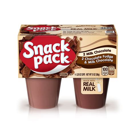 snack pack milk chocolate  chocolate fudgemilk chocolate pudding  count pudding cups
