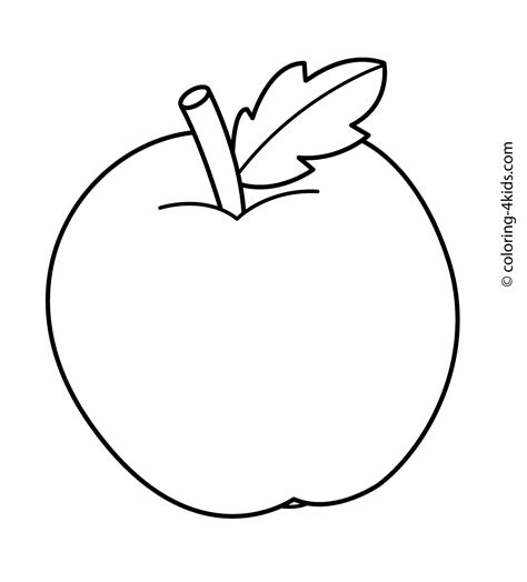 printable easy fruit coloring pages