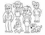Colorear Familias Preescolar Lapiz Sencillos Childrencoloring Ingles sketch template