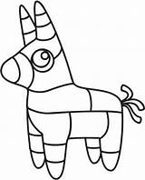 Pinata Mexican Donkey Clipart Coloring Outline Drawing Pattern Template Burro Embroidery Mayo Cinco Color Clip Cliparts Hispanic Urban Threads Printable sketch template