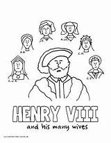 Viii Henry Coloring Pages Wives Colouring King History Science His Printables Template Sketch sketch template