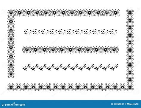 border patterns stock vector illustration  cutout