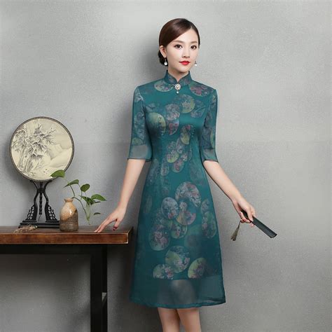 chinese traditional dress cheongsam oriental style dresses elegant