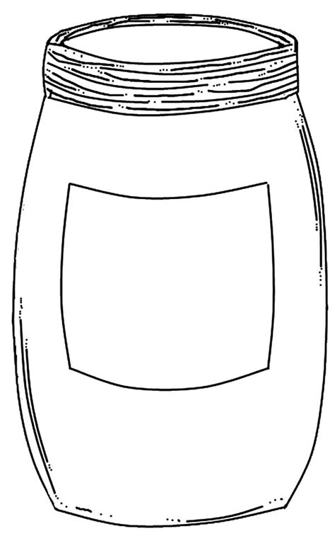 mason jar template printable  sketch coloring page