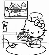 Coloring Kitty Hello Pages Thanksgiving Print Top sketch template