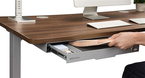 slim  desk storage drawer  uplift desk  desk storage