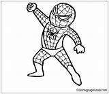 Baby Spider Pages Man Coloring Color Print Kids sketch template