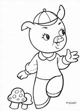 Coloring Three Little Pages Pig Pigs Popular sketch template