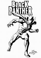 Panther Pages Avengers Wakanda Ausmalbild Panthère Blackpanther sketch template