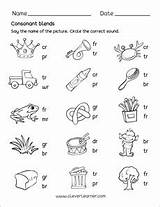 Consonant Blends Worksheets Blend Preschool Cr Fr Br Tr Gr Dr Pr Words Letter Including sketch template