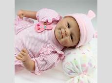 18'' Handmade Lifelike Baby Girl Doll Silicone Vinyl Reborn Baby