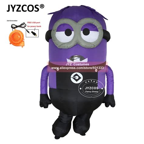 jyzcos inflatable minion halloween costumes for adult despicable me 2