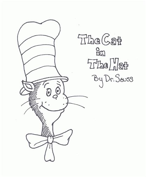 cat   hat coloring pages  printable   cat