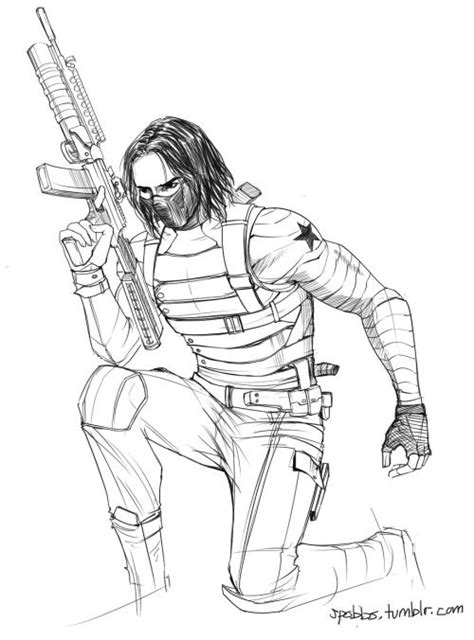 bucky barnes coloring pages coloring pages