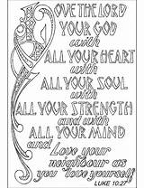 Verse Luke Scripture Abda Commandment Acts Ausmalbilder Wort Commandments Scriptures Coloringhome Masterpiece Kunjungi Psalm Kjv sketch template