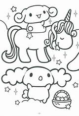 Coloring Pages Kawaii Unicorn Cinnamoroll Sanrio Food Cute Printable Kitty Hello Print Sheets Cat Kids Color Colouring Crush Anime Printables sketch template