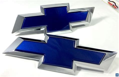 chevy silverado bowtie emblem billet insert replacement pc set blue