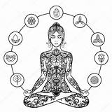 Yoga Meditation Woman Lotus Pose Icon Drawing Decorative Vector Getdrawings Vecteezy Sporty Concept Spiritual Graphicriver sketch template