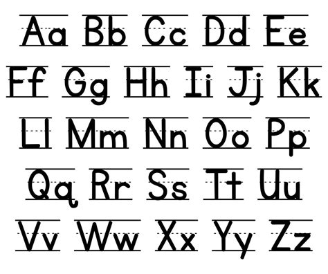 manuscript alphabet chart    printables printablee