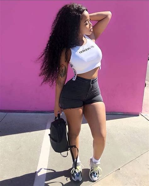girl in hot short swag outfit for black teen girls on