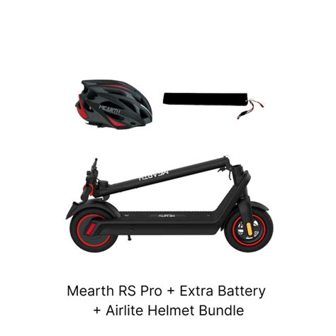 Mearth Rs Pro E Scooter With Extra Battery And Airlite Helmet Bundle