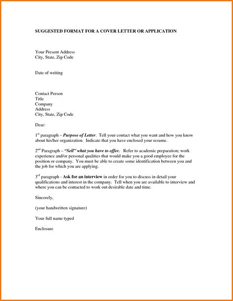 paragraph cover letter template resume format application letters