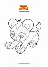 Pokemon Growlithe Coloriage Supercolored Pansear Colorare Litleo sketch template