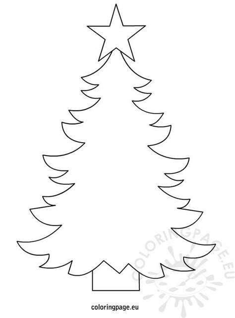 christmas tree template  print coloring page