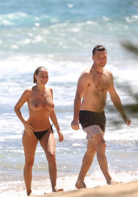 lara bingle topless and nude on the beach celebrity nude leaked