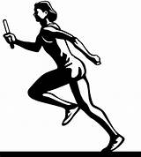Relay Race Clipart Clip Cliparts Track Library Athletics sketch template